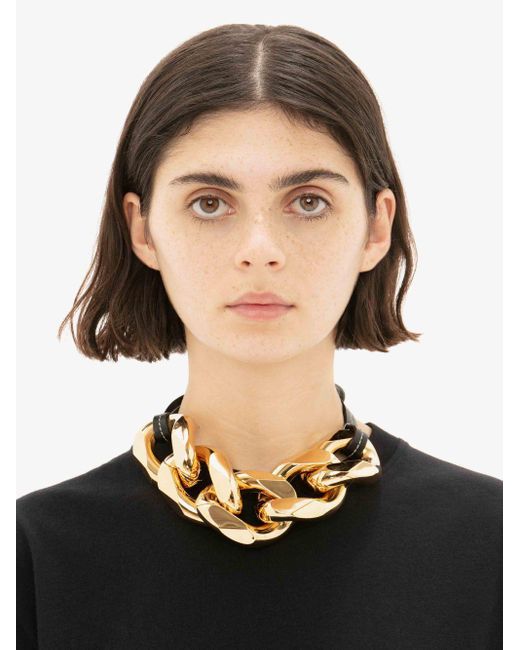 JW Anderson Small Chain-link Necklace in Gold (Black) - Save 16% | Lyst