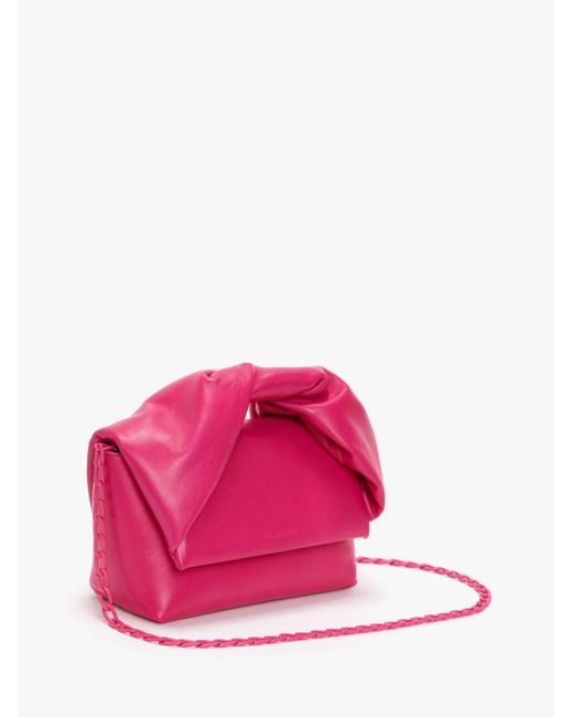 J.W. Anderson Pink Medium Twister - Leather Top Handle Bag