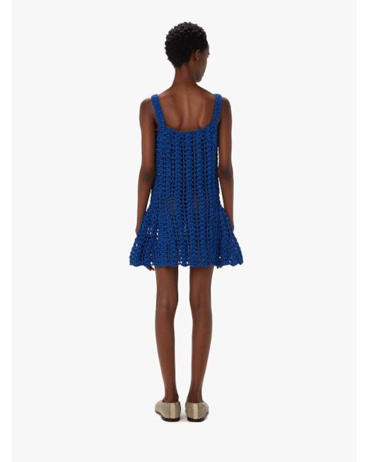 J.W. Anderson Blue Crochet Mini Dress
