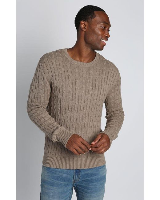 Cotton Cashmere Cable Knit Sweater 