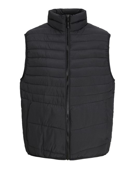 Jack & Jones Gray High Stand-Up Collar Jacket for men