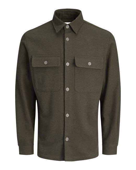 Jack & Jones Green Regular Fit Shirt for men