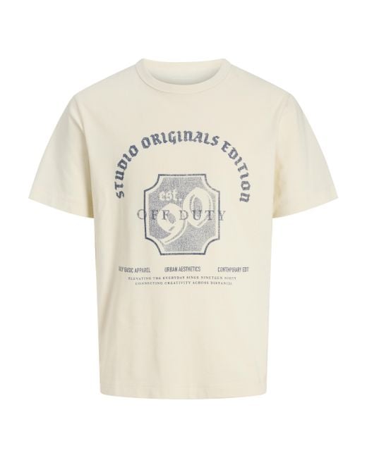Jack & Jones White Relaxed Fit T-Shirt for men