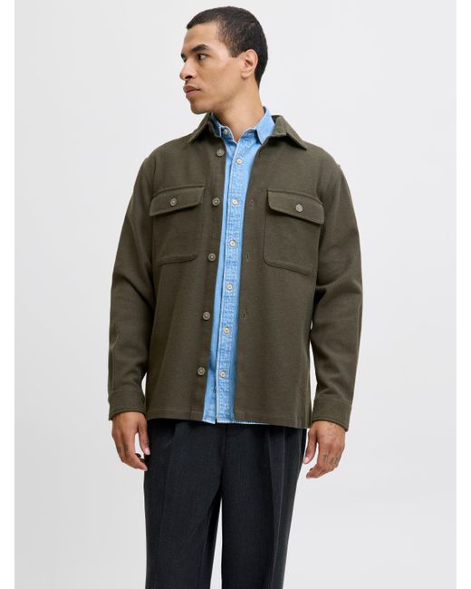 Jack & Jones Green Regular Fit Shirt for men