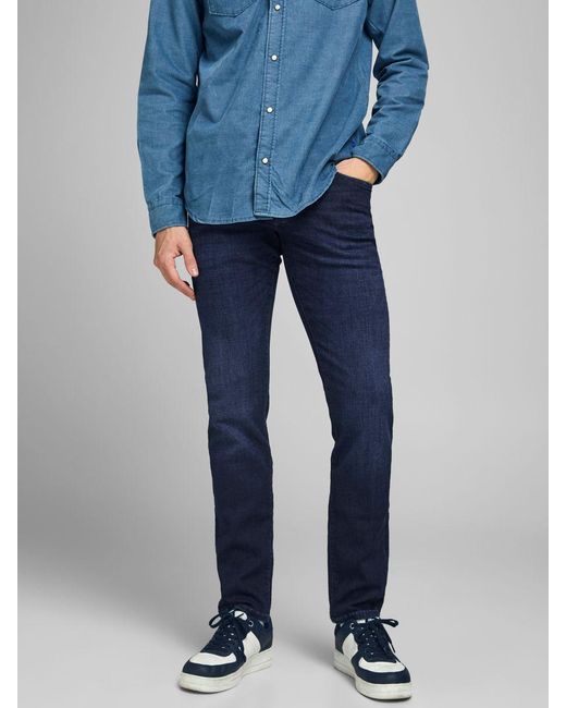 Jack \u0026 Jones Denim Glenn Icon Jj 757 Slim Fit Jeans in het Blauw voor heren  - Lyst