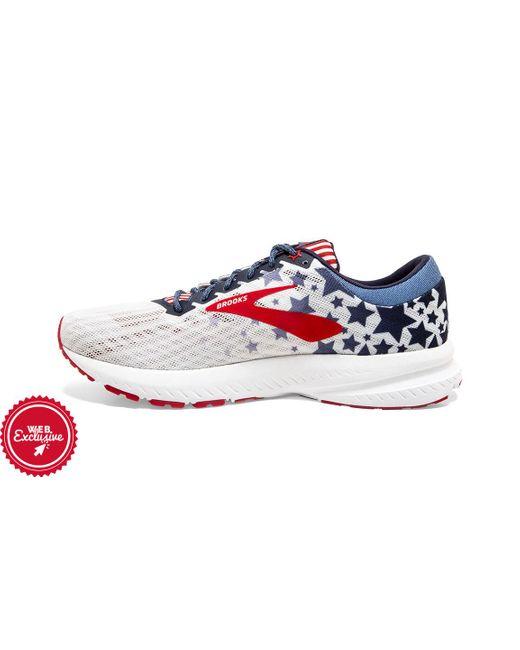 Brooks Launch 6 Old Glory Running Shoe in Blue for Men Lyst Brooks Launch 6 Old Glory Running Shoe in Blue for Men Lyst
