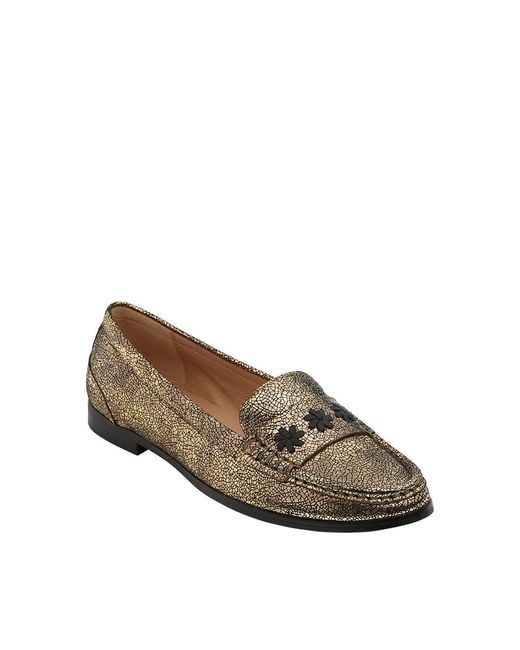 Jack Rogers Leather Remy Loafer in Gold (Metallic) Lyst