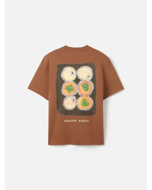Jacquemus Brown The Bonjour Korea T-Shirt for men