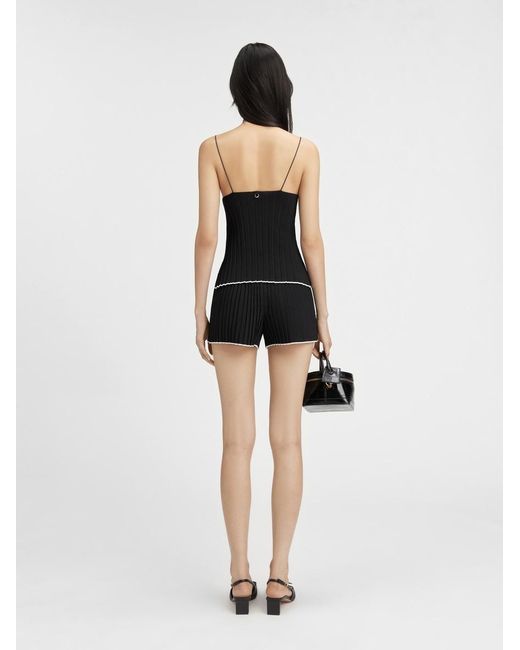 Jacquemus Black The Pleated Knit Top