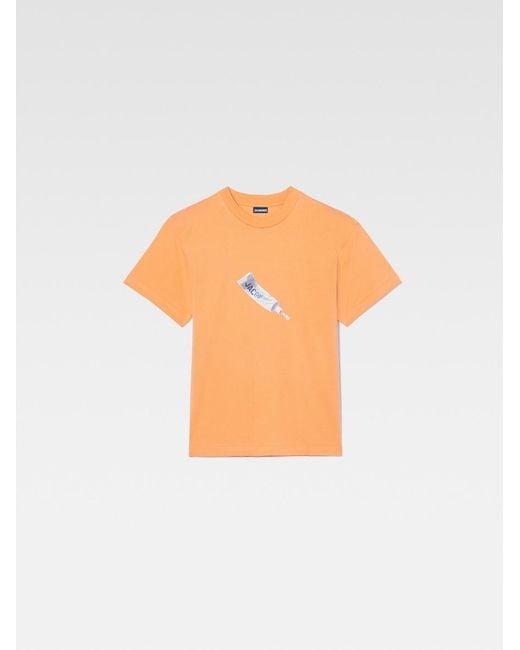 Le T-Shirt Dentifrice Jacquemus en coloris Orange