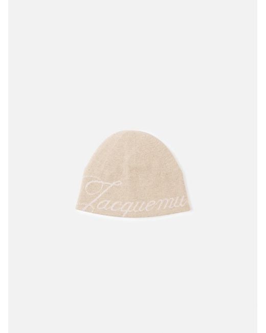 Jacquemus White The Atelier Beanie