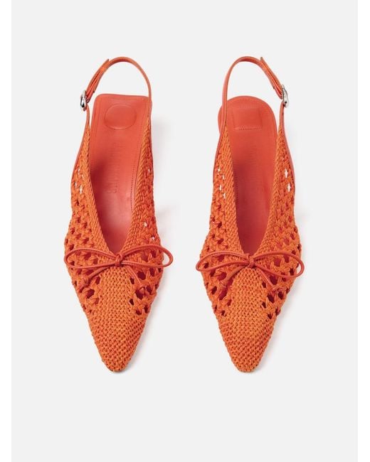 Jacquemus White The Low Cubisto Slingbacks