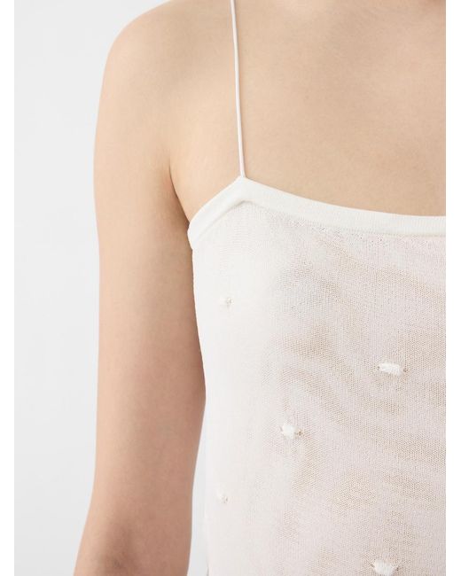 Jacquemus White The Plumetis Knit