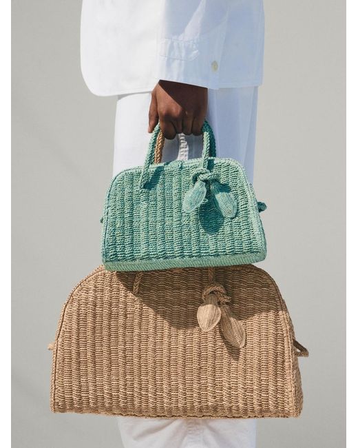 Jacquemus Green The Small Raffia Turismo