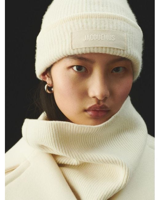 Jacquemus White The Gros Grain Beanie