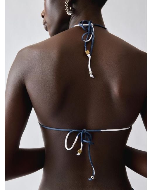 Jacquemus White The Triangle Bikini Top