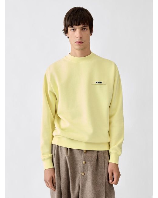 Jacquemus Yellow The Gros Grain Sweatshirt for men