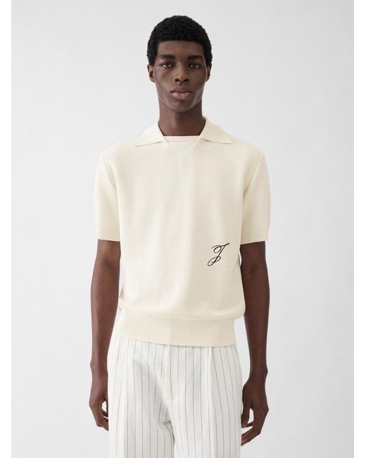 Jacquemus White The J Knit Polo