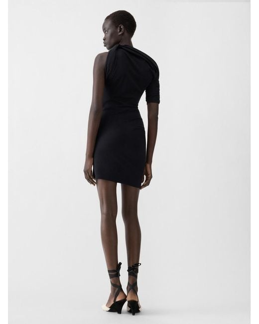 Jacquemus Black The Drapeado Mini Dress