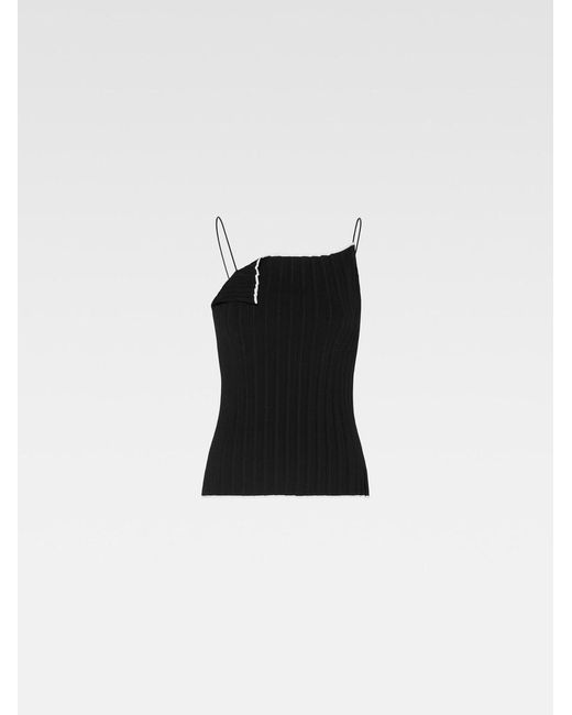 Jacquemus Black The Pleated Knit Top