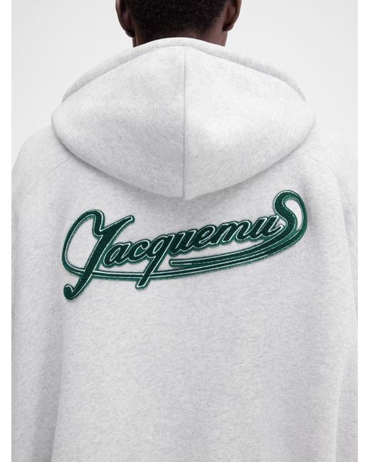Jacquemus White The Torneo Hoodie for men