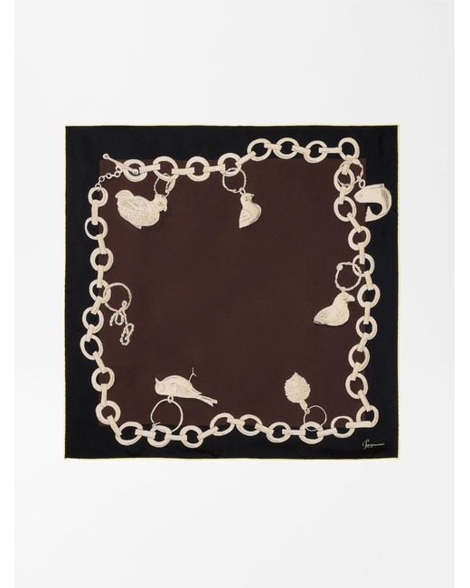 Jacquemus Black The Pampille Silk Scarf