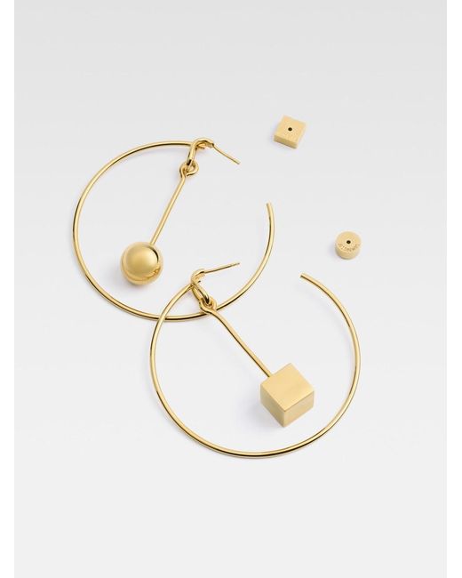 Jacquemus Natural The Nodo Hoops Earrings