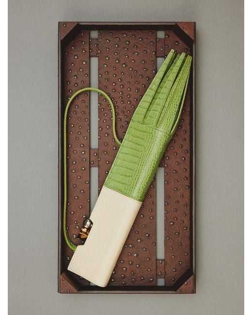 Jacquemus Green The Poireau Clutch