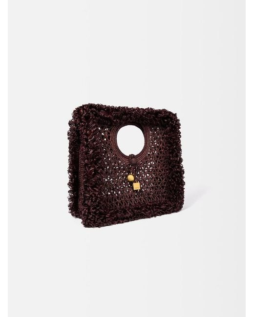 Borsa Squadrata Piccola Spiaggia di Jacquemus in Black