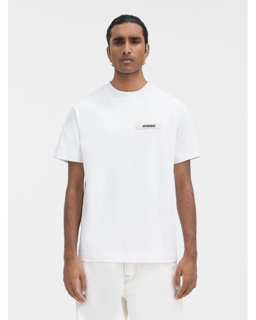 Jacquemus White Le T-Shirt Gros Grain for men