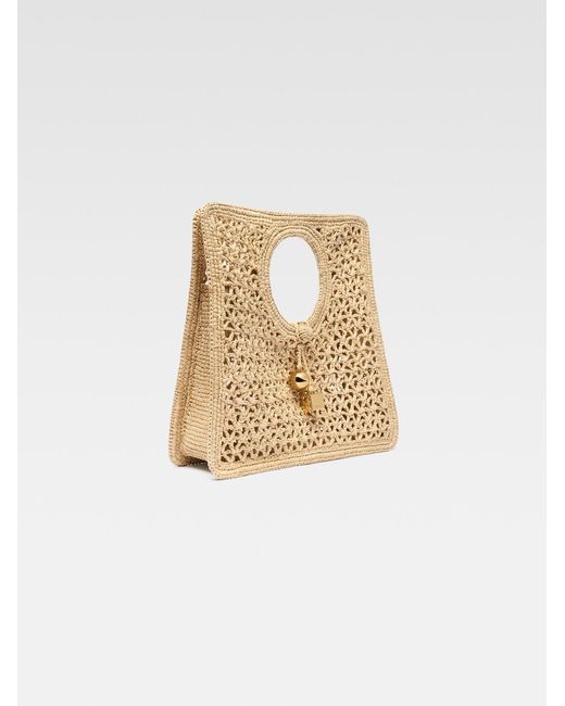 Jacquemus The Spiaggia Small Round Bag in Natural