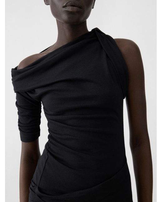 Jacquemus Black The Drapeado Mini Dress