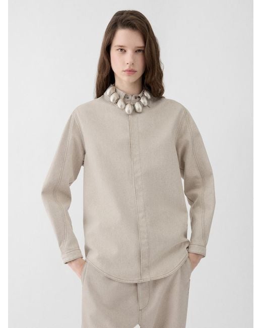 Jacquemus Natural The Amelo De-Nîmes Denim Shirt