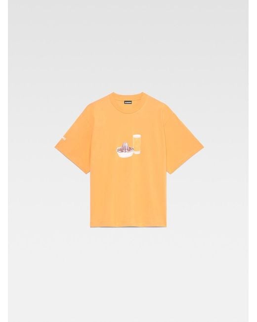 Jacquemus Orange Le T-Shirt Succo