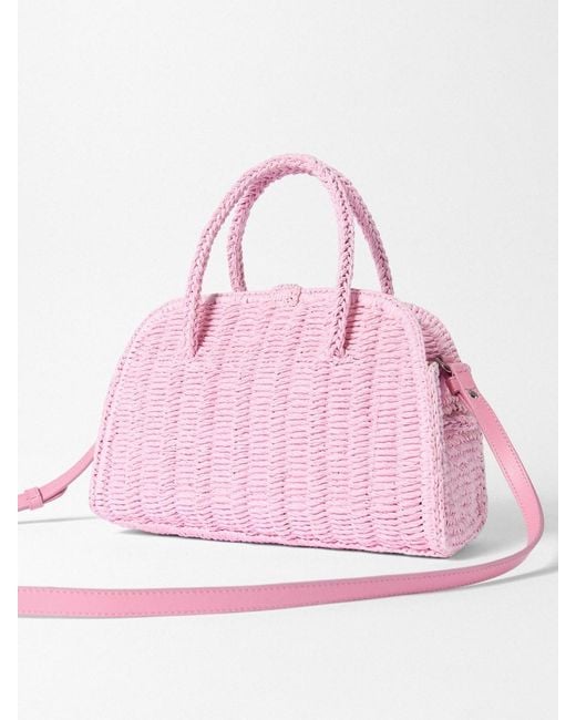 Jacquemus Pink The Small Raffia Turismo