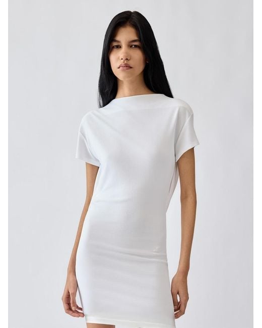 Jacquemus White The Mistral Short-Sleeve Dress