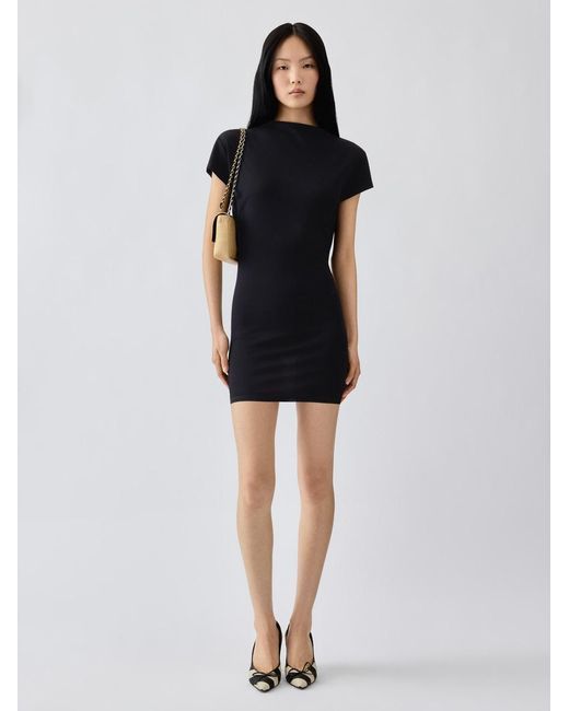 Jacquemus Black The Mistral Short-Sleeve Dress