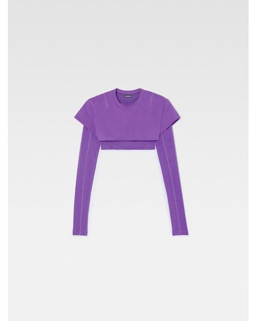 Jacquemus Purple Le Double T-Shirt