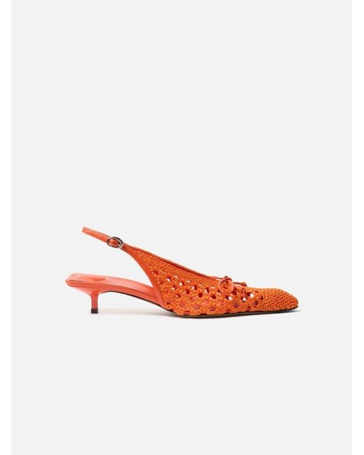Jacquemus White The Low Cubisto Slingbacks