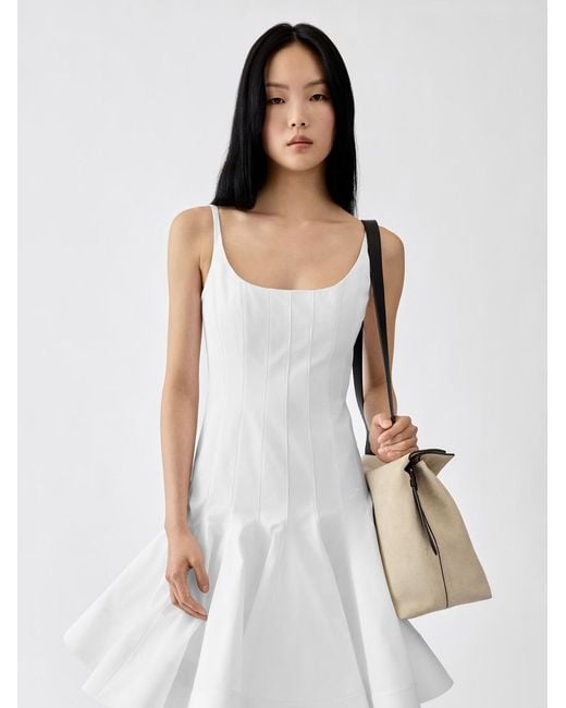 Jacquemus White Das Agave Minikleid