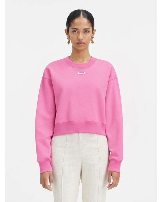 Jacquemus Pink Le Sweatshirt Gros Grain