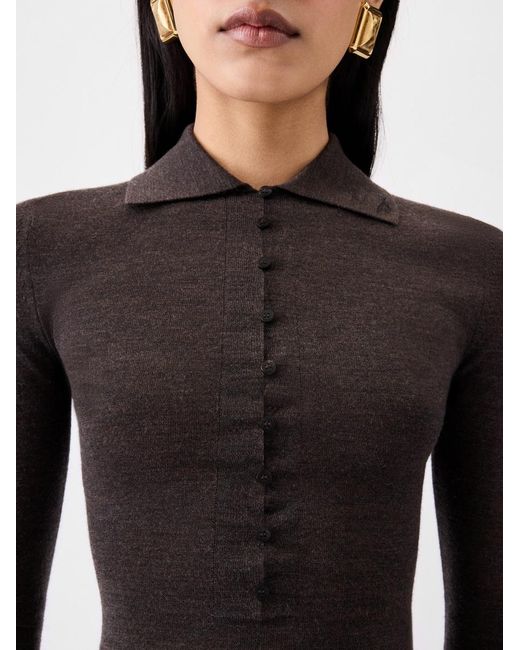 Jacquemus White The Merino Long-Sleeve Polo Shirt