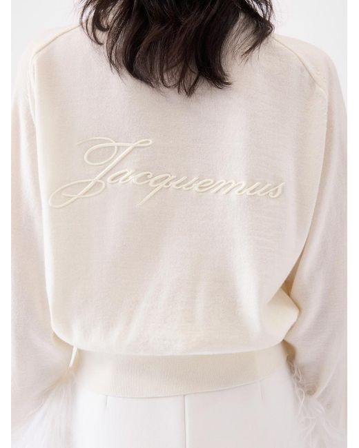 Jacquemus White The Embroidered Sweater
