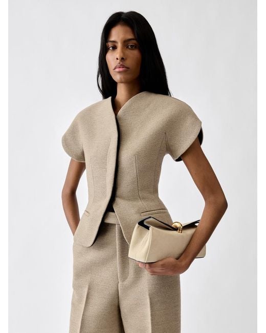 Jacquemus Natural The Ovalo Short-Sleeve Jacket