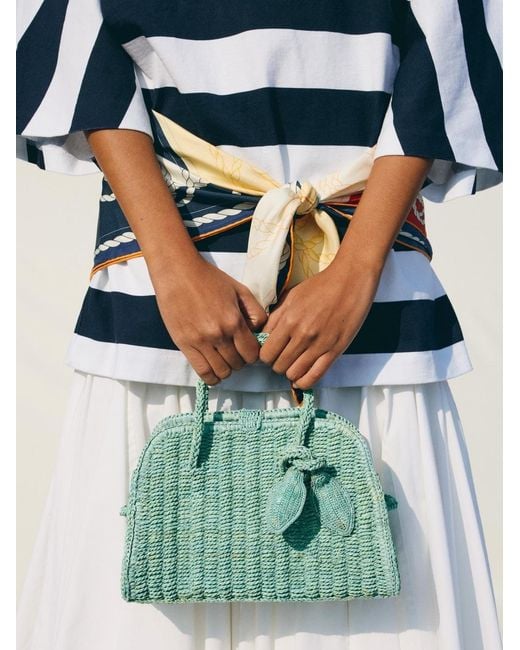 Jacquemus Green The Small Raffia Turismo