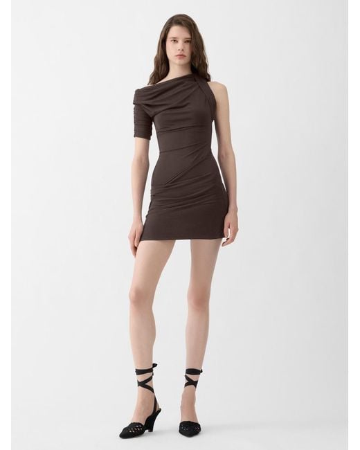 Jacquemus Natural The Drapeado Mini Dress