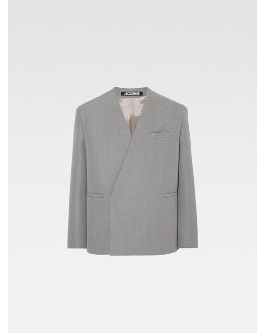 Jacquemus Gray The Cuadrada Jacket for men