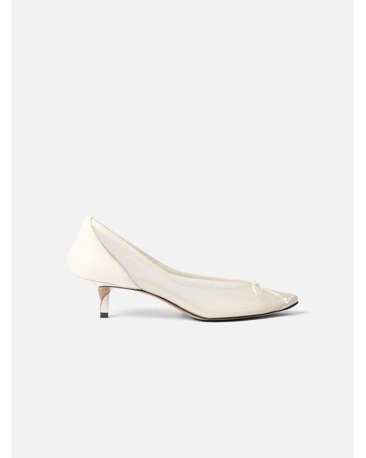 Jacquemus White The Low Tourni Heels