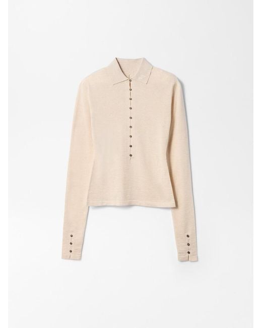 Jacquemus White The Merino Long-Sleeve Polo Shirt