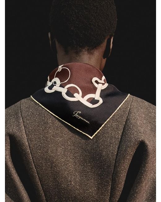 Jacquemus Black The Pampille Silk Scarf